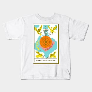 X - Wheel of Fortune - Tarot Card Kids T-Shirt